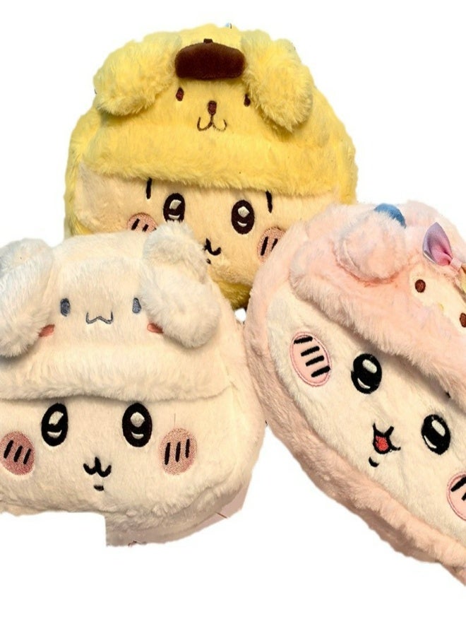 Cute stationery box, plush pencil case, pencil case, large capacity storage bag - Image 5