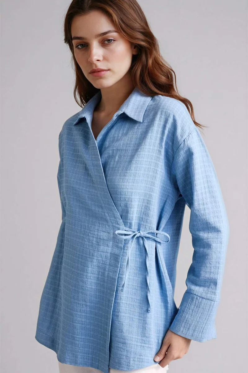 ديفاكتو Regular Fit Cotton Long Sleeve Tunic