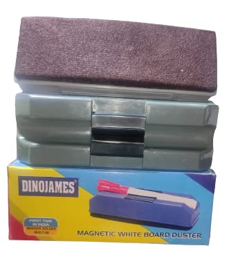 Dinojames Magnetic White Board Duster with Spring Marker Holder (Assorted Color) - Image 1