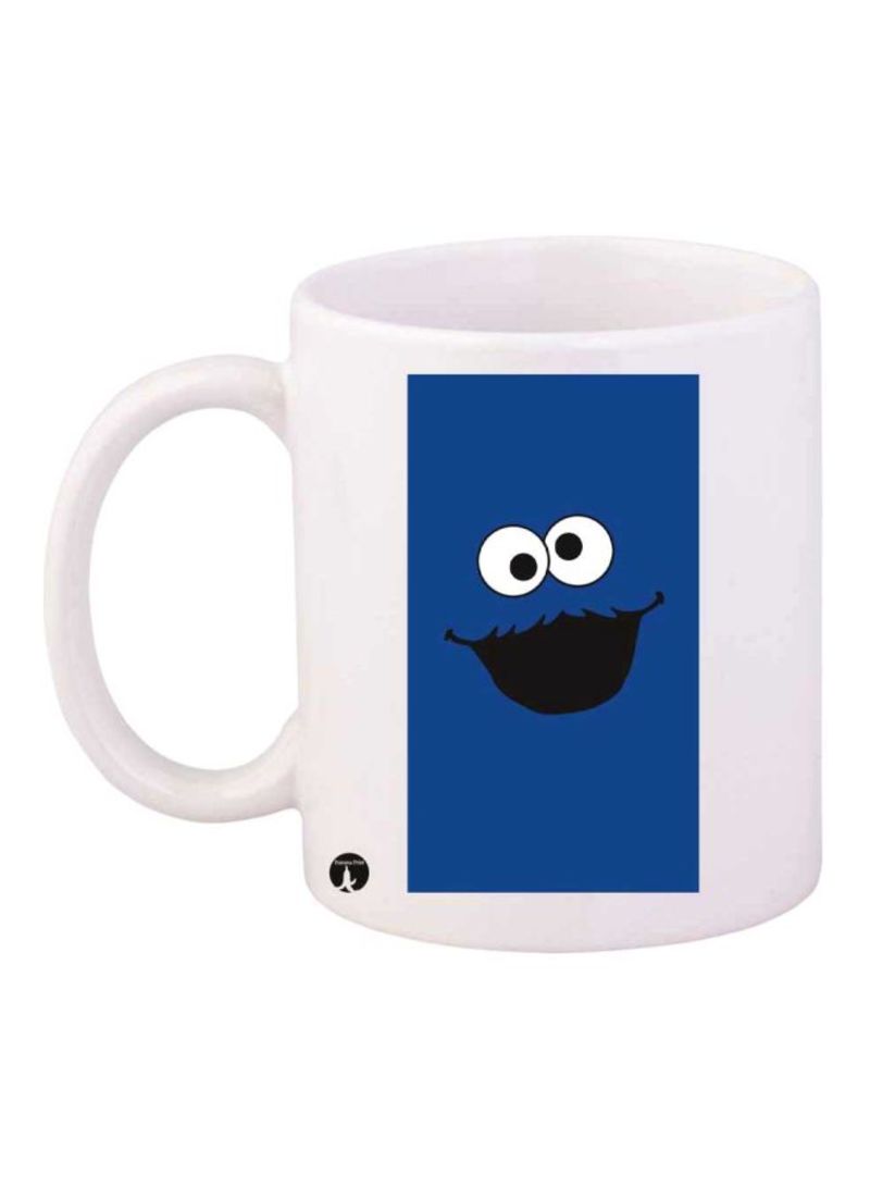 RKN Cookie Monster Printed Mug White/Blue/Black Standard Size