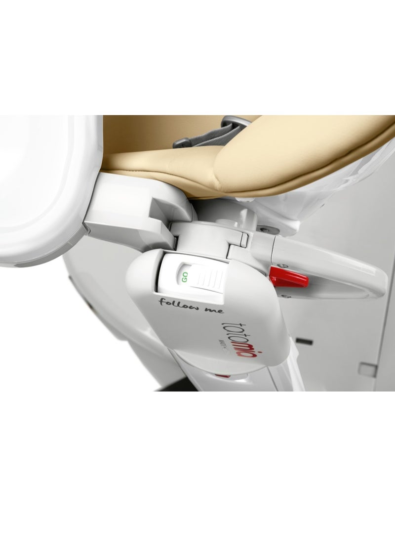 Peg Perego كرسي أطفال قابل للطي من تاتاميا فولو مي، قابل للتعديل في الارتفاع، سهل التنظيف وعجلات دفع سهلة للأطفال والرضع، صنع في إيطاليا، من 0 إلى 3 سنوات بالوما - Image 5