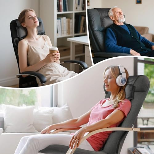 WdFour Velvet Neck & Head Pillow for Recliner Chair, Small Ergonomic Cervical Support Pillow for Home, Office and Travel, Non-Slip Cushion for Tension Relief & Shoulder Comfort (Dark Gray) - Image 2