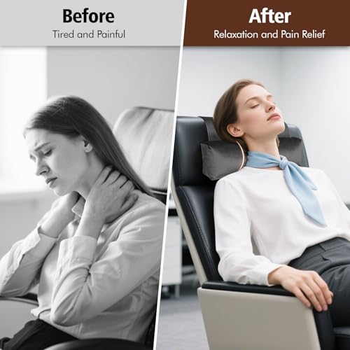 WdFour Velvet Neck & Head Pillow for Recliner Chair, Small Ergonomic Cervical Support Pillow for Home, Office and Travel, Non-Slip Cushion for Tension Relief & Shoulder Comfort (Dark Gray) - Image 4