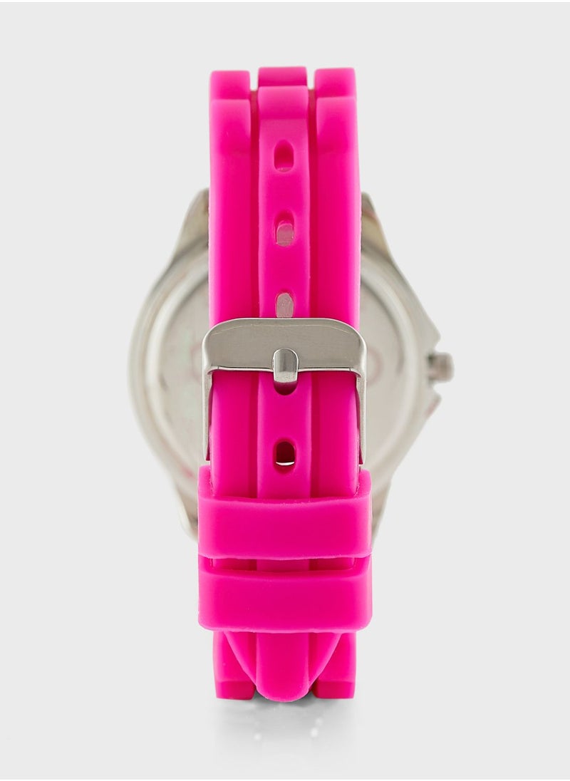 Disney Princess - Disney Princess Girls Time Teacher Watch Pink Silicon Strap, PN1078ARG - Image 1