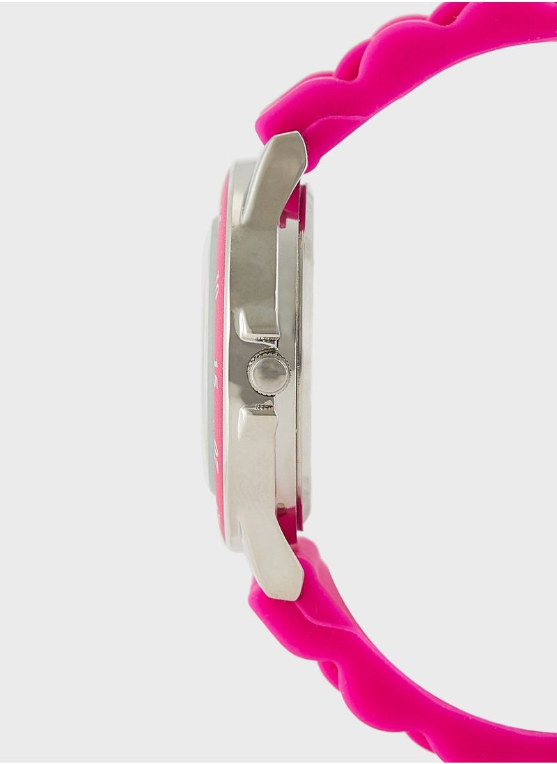 Disney Princess - Disney Princess Girls Time Teacher Watch Pink Silicon Strap, PN1078ARG - Image 1