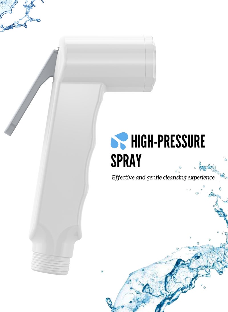 MAAT Premium White Shattaf | Hand Spray with 1.2M White Hose | White Finish | Anti-Bacterial | High-Pressure Bidet | Made in Turkey - Image 2