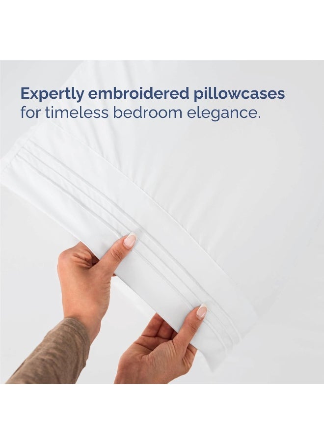 Full Size Sheet Set - Breathable & Cooling Sheets - Hotel Luxury Bed Sheets - Extra Soft - Deep Pockets - Easy Fit - 4 Piece Set - Wrinkle Free - Comfy - White Bed Sheets - Fulls Sheets - 4 PC
