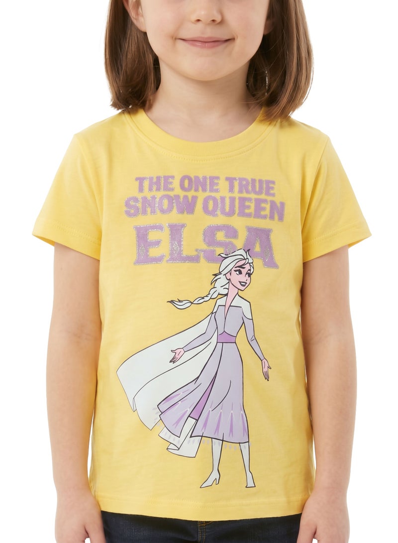 Disney Frozen Elsa Toddler Girls’ Oversized Drop Shoulder T-Shirt – Cute Casual Relaxed Fit Tee - Image 3