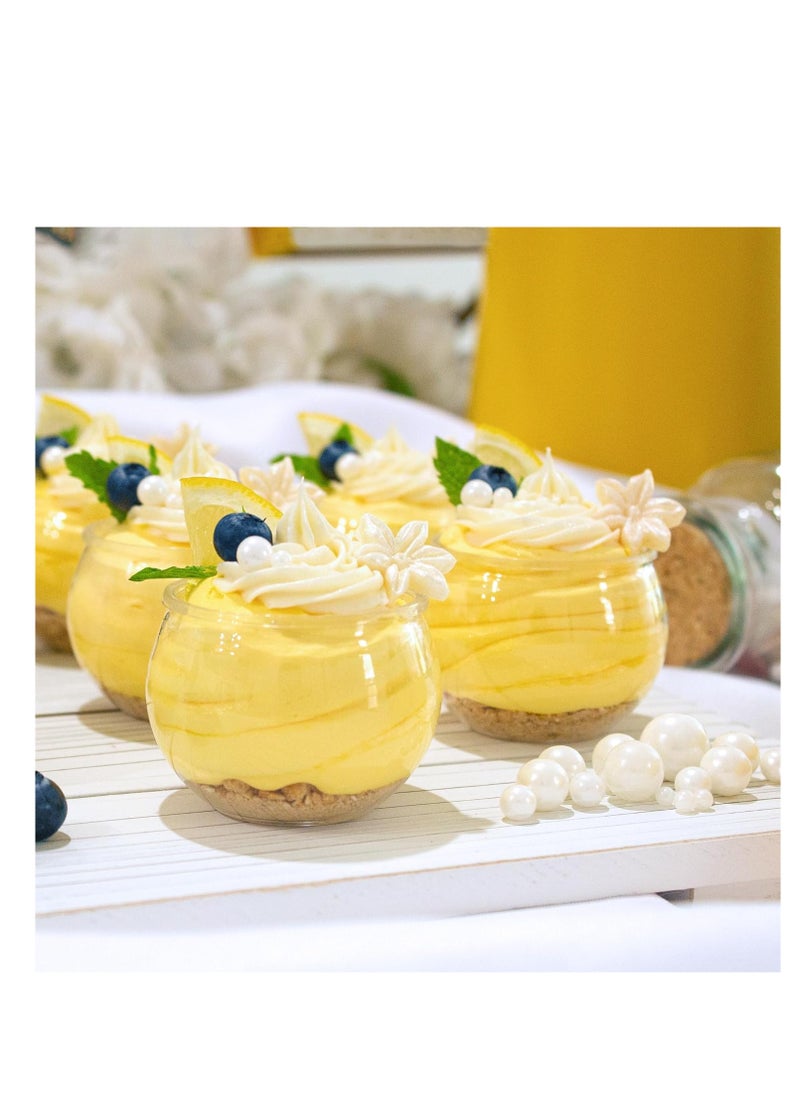 Generic - 50 Pack of 3 Oz Clear Disposable Plastic Dessert Cups with Spoons - Professional-Grade Recyclable Mini Fishbowl Cups for Parfaits, Events, and Parties (Includes 50 Cups + 50 Spoons) - Image 1