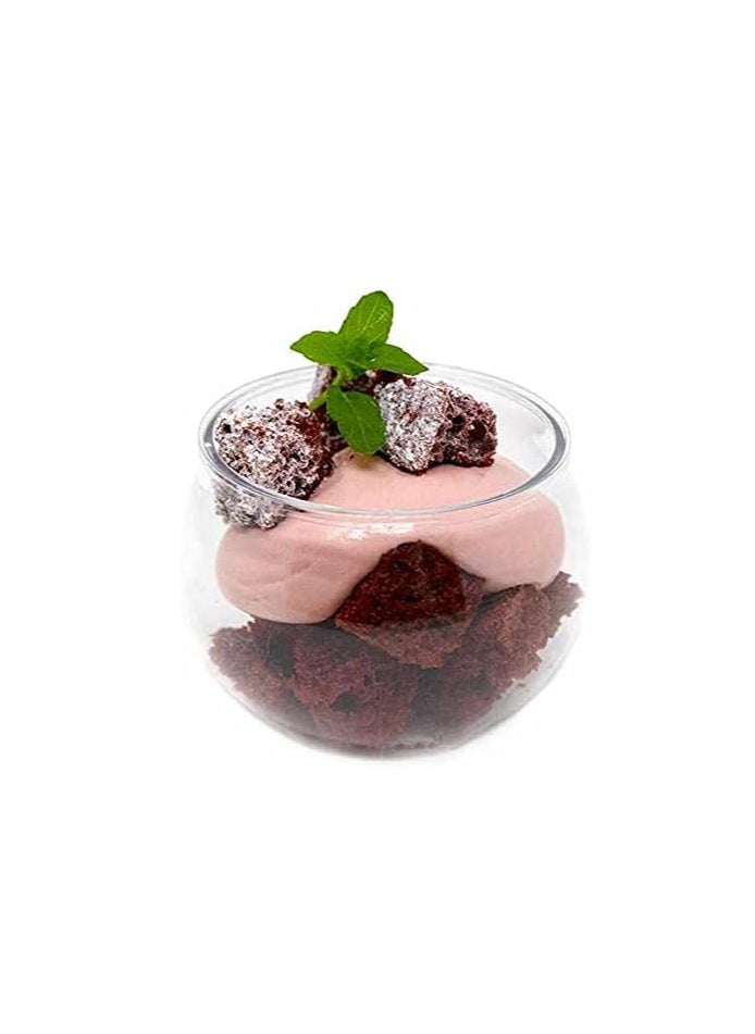 Generic 50 Pack of 3 Oz Clear Disposable Plastic Dessert Cups with Spoons - Professional-Grade Recyclable Mini Fishbowl Cups for Parfaits, Events, and Parties (Includes 50 Cups + 50 Spoons)  - Image 2