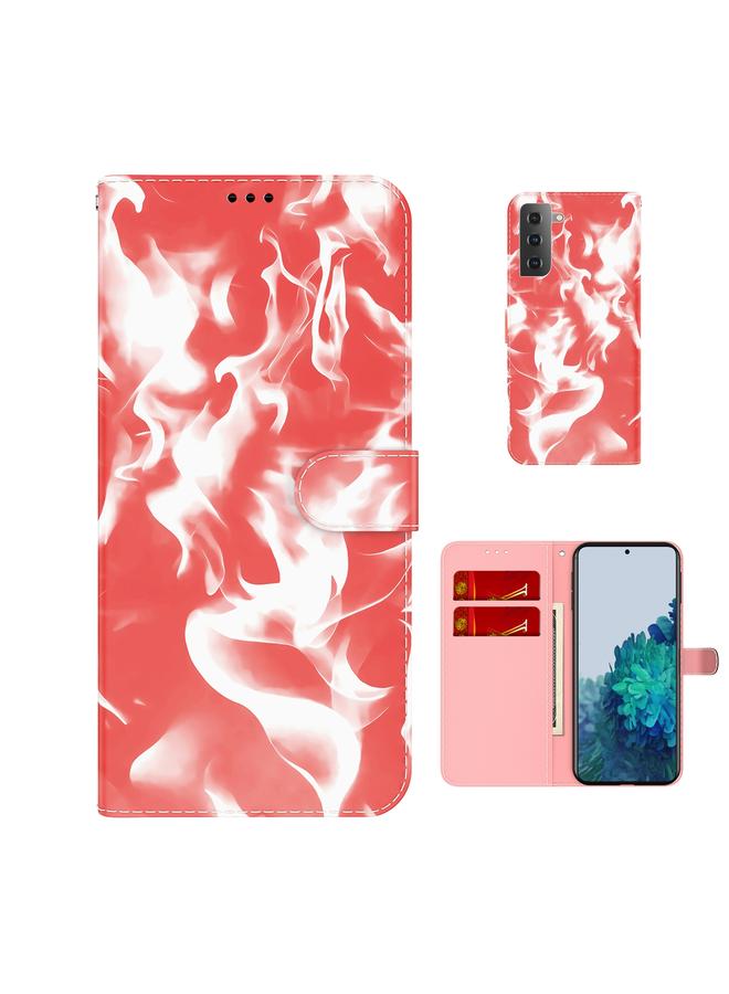 اس-توب جراب لهاتف Samsung Galaxy S21+ 5G بنمط ضباب سحابي، جراب جلدي قلاب أفقي مع حامل وفتحة بطاقة ومحفظة - Image 1