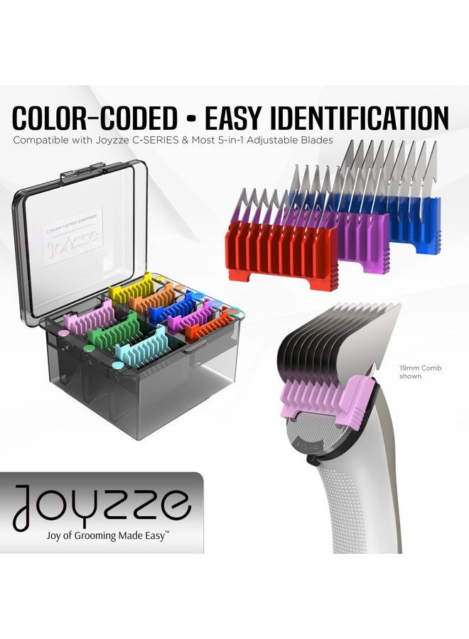 JOYZZE 8 Piece Metal Comb Set for Hornet/Stinger Clippers - Professional Dog Grooming Blades for Tangle-Free,Ideal for Trimming and All Hair Types - Compatible with C Series Clippers - Image 5