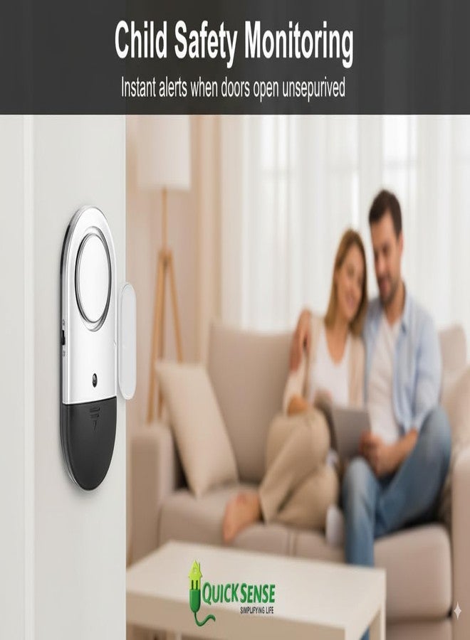 Quick Sense | 120 dB Loud Door and Window Open Alarm Sensor | Wireless Safety Alarm for Kids, Dementia Patients | Home, Pool, Cabinet, Business Security | Easy Installation | Pack of 1 - Image 3