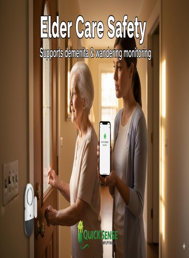 Quick Sense | 120 dB Loud Door and Window Open Alarm Sensor | Wireless Safety Alarm for Kids, Dementia Patients | Home, Pool, Cabinet, Business Security | Easy Installation | Pack of 1 - Image 4