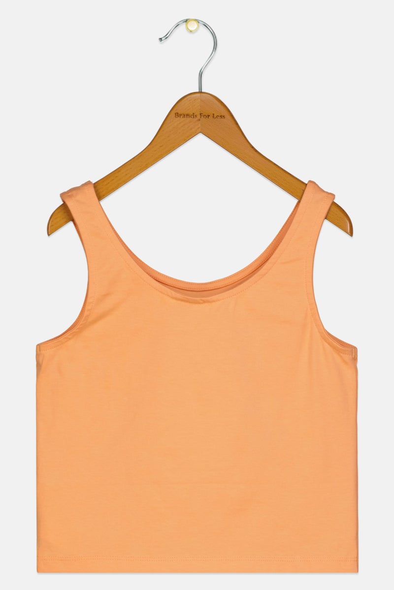PUMA Kids Girl Slim Fit Sleeveless Training Tank Top, Orange - Image 3