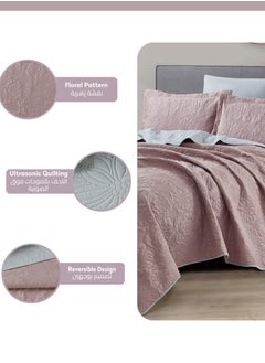 Donetella Bedspread Coverlet Set 6-Pcs King Size Bed Fits(200 X 200 Cm) Soft Luxurious Reversible Compressed Comforter With Fitted Sheet Pillow Sham And Pillowcases,  - Image 4