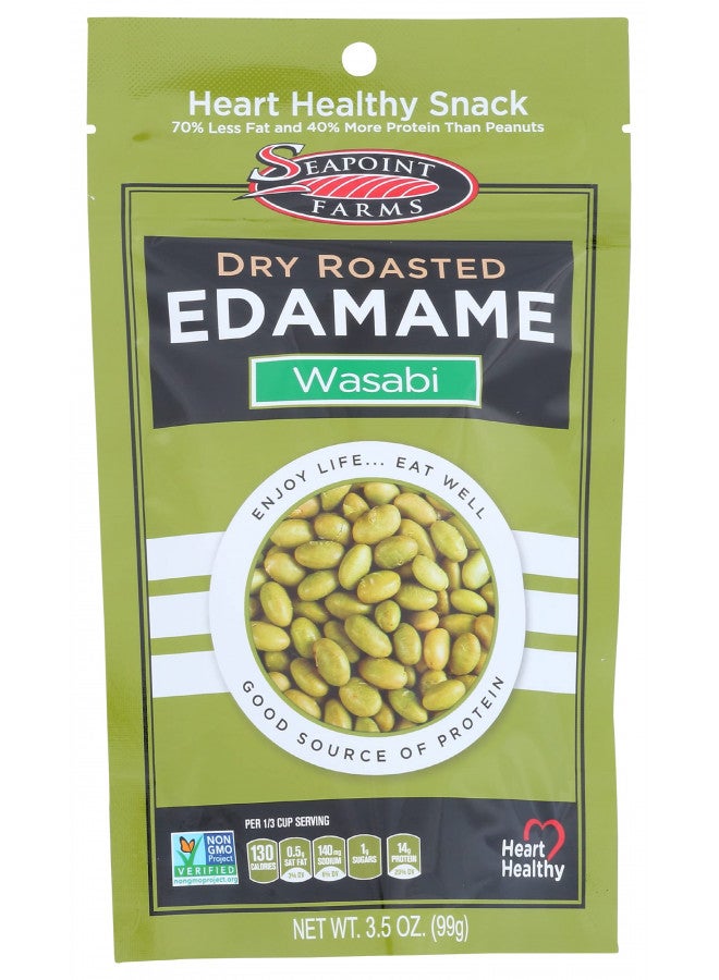 Seapoint Farms Dry Roasted Edamame, Wasabi, 3.5 Oz - Image 1