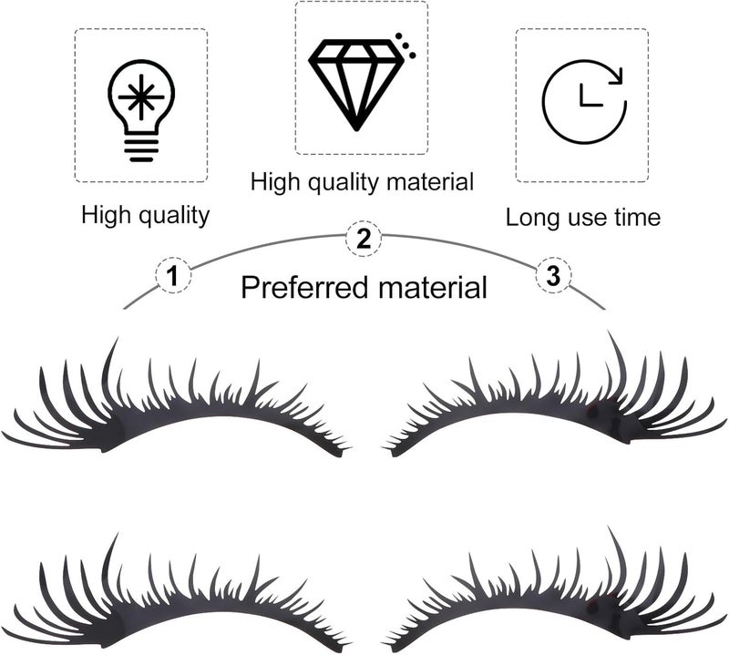 Car Headlight Eyelashes Stickers Black 2 Pairs Vinyl Decals Car Door Blocked Sticker Exterior Decoration for Suvs and Trucks - Image 3