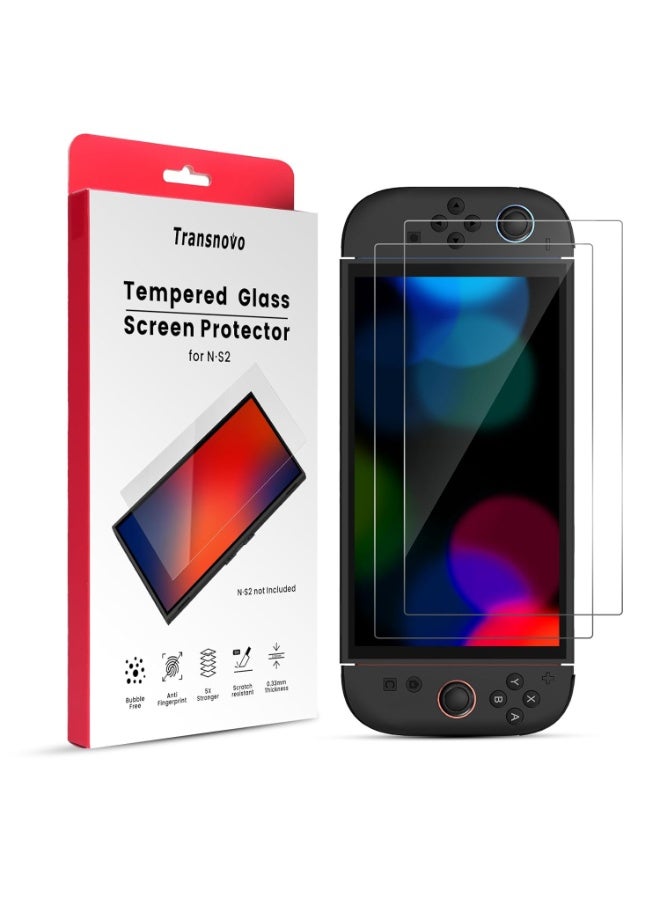 Transnovo Tempered Glass Screen Protector Compatible with Nintendo Switch 2 2025 [9H Hardness], Bubble-Free, Anti-Scratch, HD Clear, Touch Sensitive, Shatterproof Cover Skin Accessories [2-Pack]  - Image 1