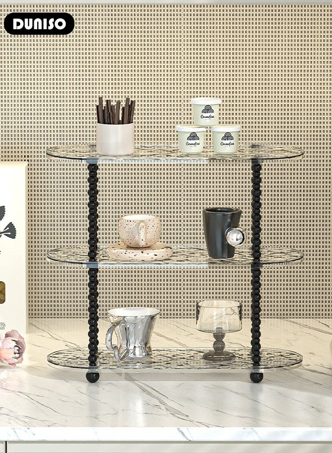 DUNISO 3-Tier Multi-Purpose Countertop Organizer,Countertop Coffee Cup Organizer, Bathroom Countertop Organizer,Perfume Skincare Countertop Makeup Organizer for Bedroom, Spice Rack Organizer for Cabinet - Image 3