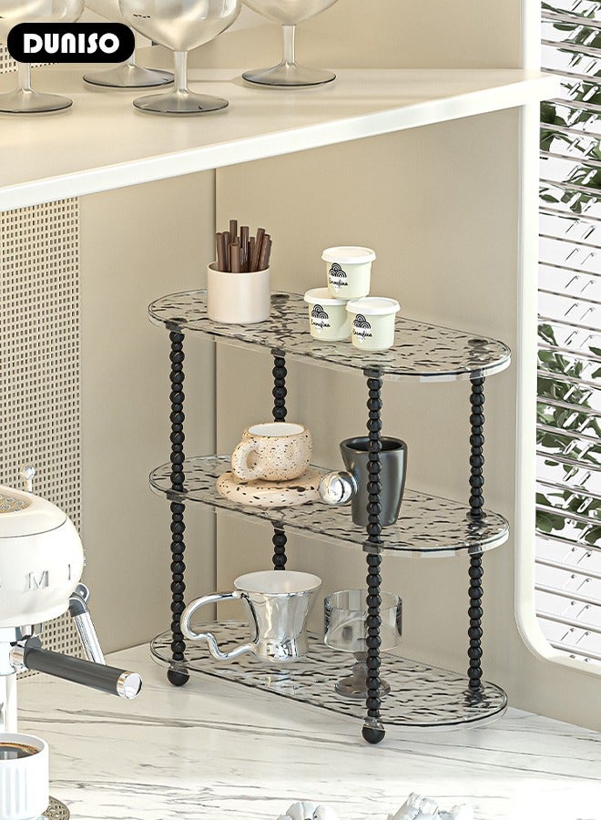 DUNISO 3-Tier Multi-Purpose Countertop Organizer,Countertop Coffee Cup Organizer, Bathroom Countertop Organizer,Perfume Skincare Countertop Makeup Organizer for Bedroom, Spice Rack Organizer for Cabinet - Image 4