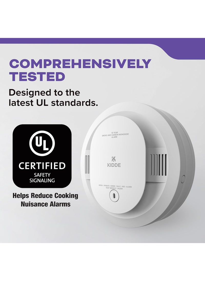 Kidde Kidde Smoke  Carbon Monoxide Detector 10Year Battery Powered LED Warning Light Indicators 2 Pack  - Image 4
