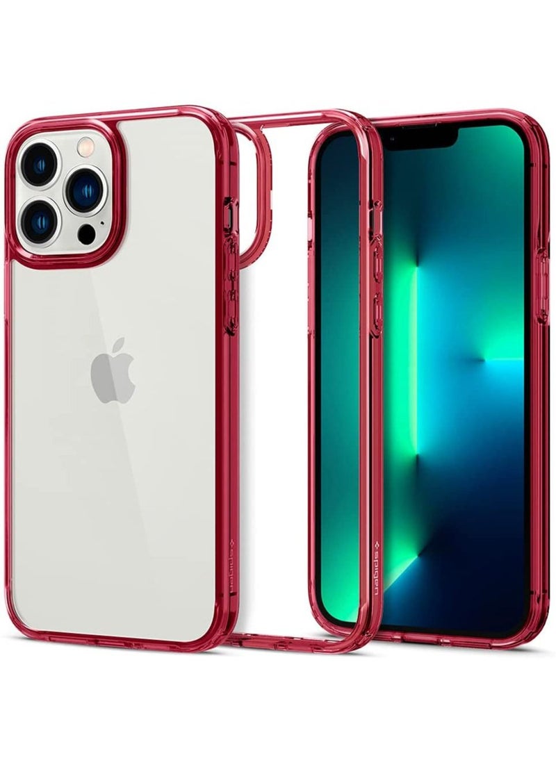 Spigen Ultra Hybrid Case Cover for iPhone 13 Pro Max - Red Crystal - Image 1