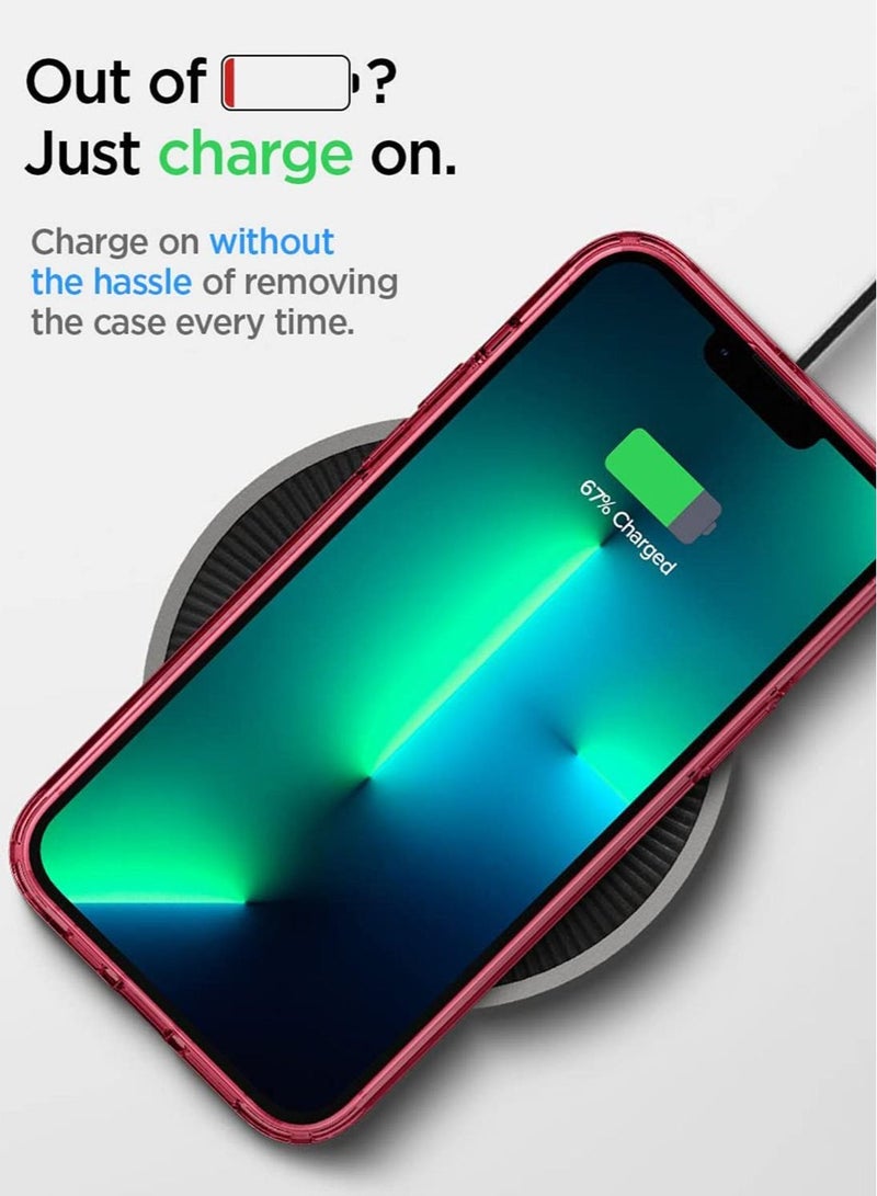 Spigen Ultra Hybrid Case Cover for iPhone 13 Pro Max - Red Crystal - Image 5