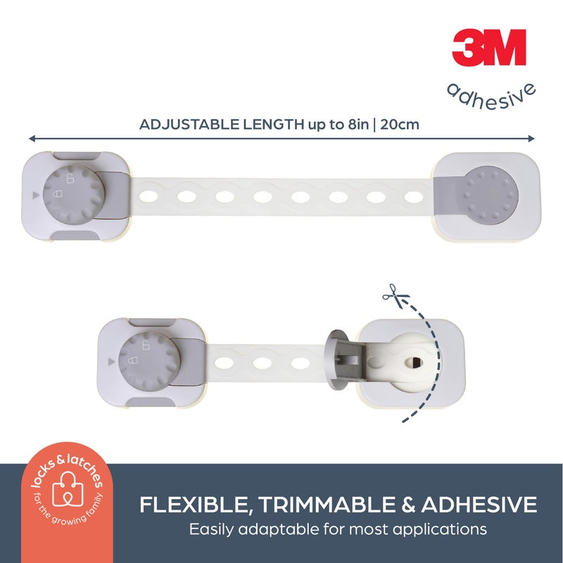 Dreambaby Twist 'N Lock 6 Pack Multipurpose Latch - Child Safety Locks for Cabinets, Drawers, Appliances - Fridge and Toilet Lock - Grey - Image 3