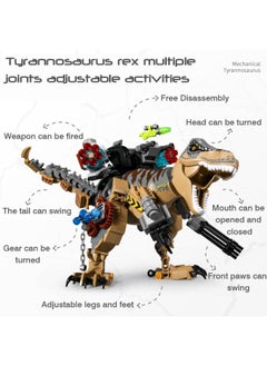 Y&D Dinosaurs Building Blocks Set 645 Pcs, Dinosaur for Boys Age 8 9 10 11 12 13 14 Years Toys Kit, Park World, Birthday Gifts and Girls  - Image 4