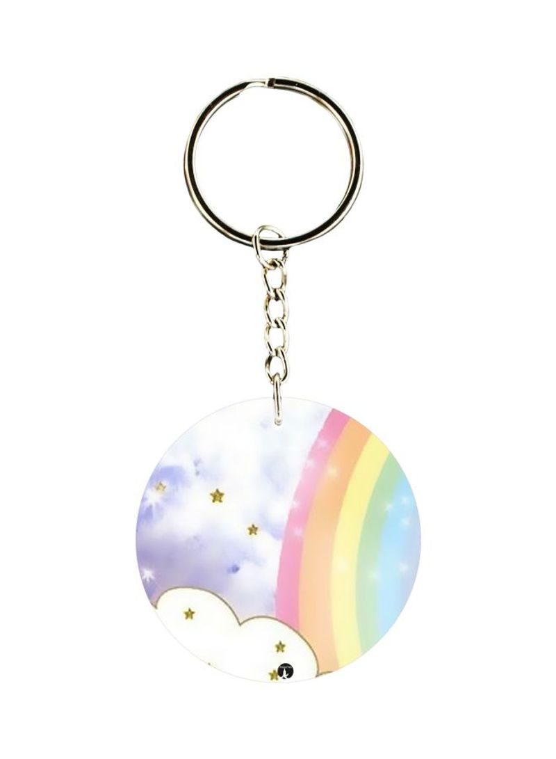 RKN Rainbow Printed Plastic Keychain