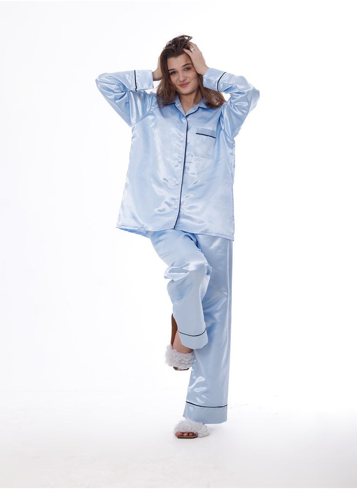 zecotex  Dazzling satin pajamas 2323  - Image 3
