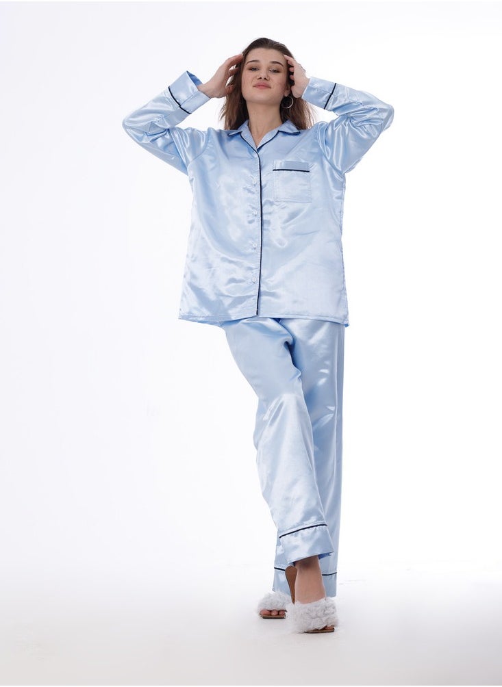 zecotex  Dazzling satin pajamas 2323  - Image 2