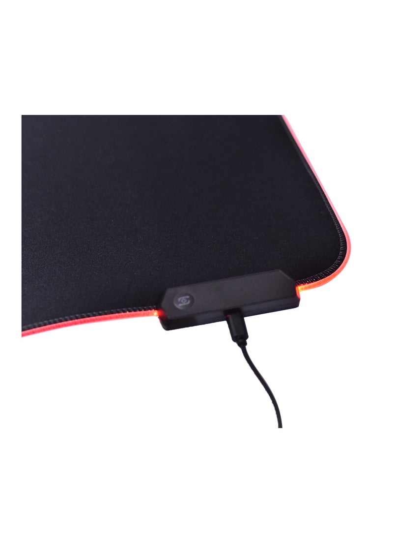 Generic - RGB Rubber Speed Surface Mouse Pad Its Works Great with All Mouse Sensor With Lighting Edges For Gaming  80x30 CM - Black - Image 1