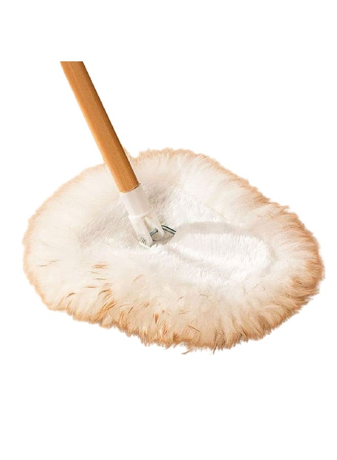 WOOL SHOP Handmade Lambswool Mop Duster Head Refill for Floor Cleaning White 36.4 x 26.4 x 8.8 cm D52 - Image 1