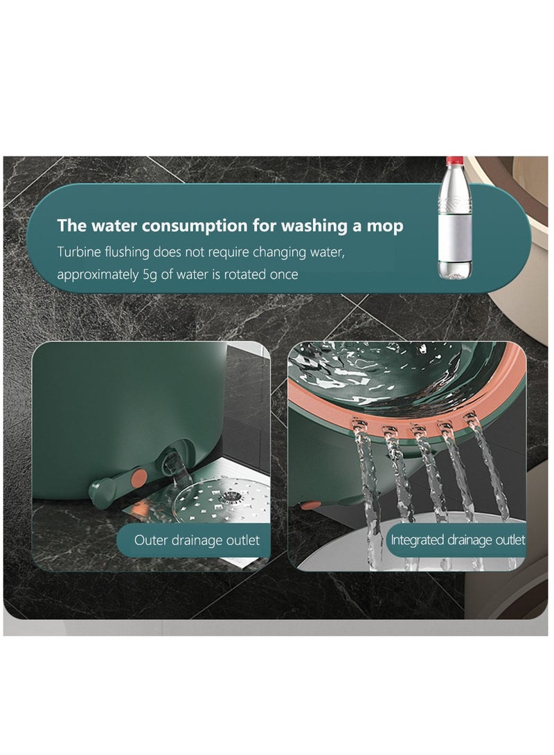 Arabest Spin Mop and Bucket Set, Microfiber Floor Mop Perfect, 180° Rotating Mop Head Wet and Dry Use with 2 Washable and Reusable Pad, Mops for Hardwood, Tile, Green - Image 3