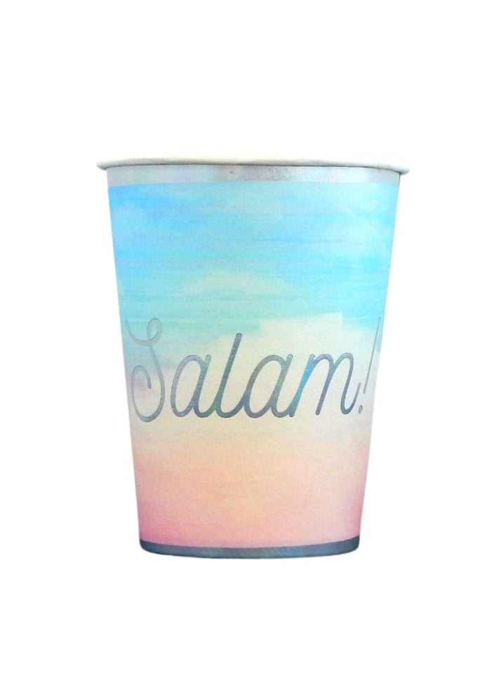 Peacock Supplies Salam Party Cups Pack of 10 - Stylish Eco-Friendly Disposable Cups for Festive Occasions Celebrations and Family Gatherings - Image 1
