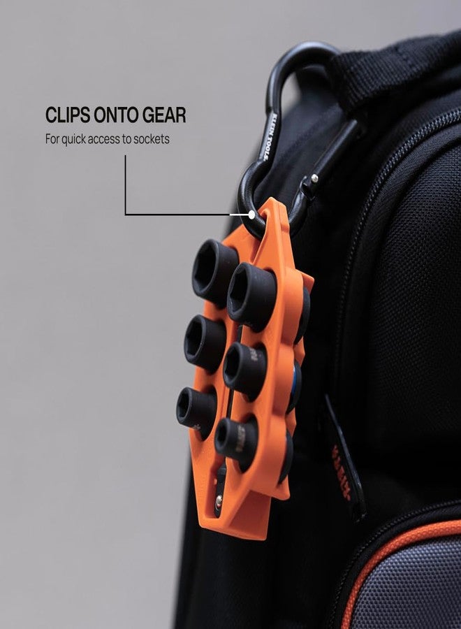 كلاين تولز طقم مقابس تأثيرية 33808 من Klein Tools، SAE، مكون من 7 قطع مع غلاف وحلقة تثبيت ومحرك 3/8 بوصة، مقابس ملونة بمقاسات 1/4 و5/16 و3/8 و7/16 و1/2 و9/16 بوصة - Image 3