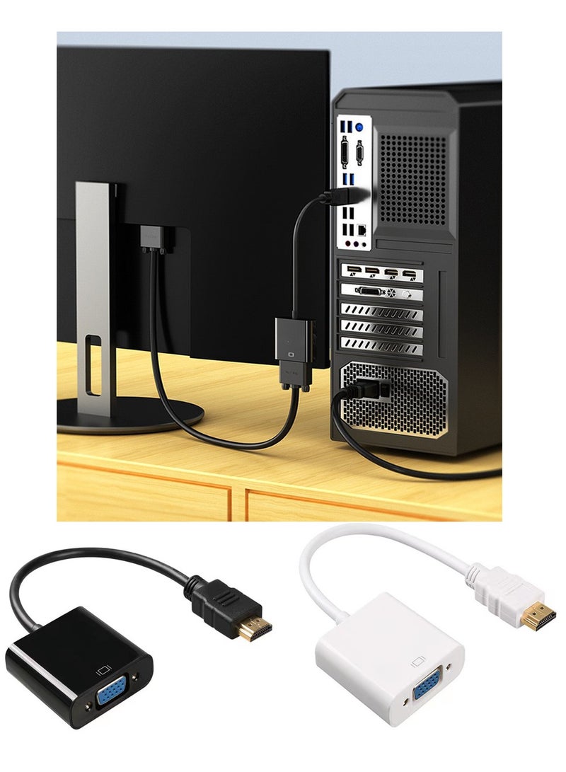 محول HDMI إلى محول VGA 1080P بطاقة فيديو خارجية 1080P إلى سطح المكتب، والكمبيوتر المحمول، والتلفزيون عالي الدقة، والشاشة، وجهاز العرض - Image 5