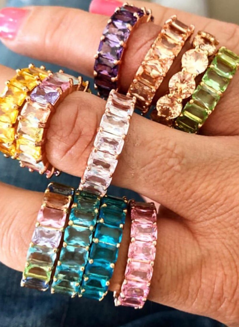 فاشن بوكس خاتم مزين بأحجار ملونة - Image 2