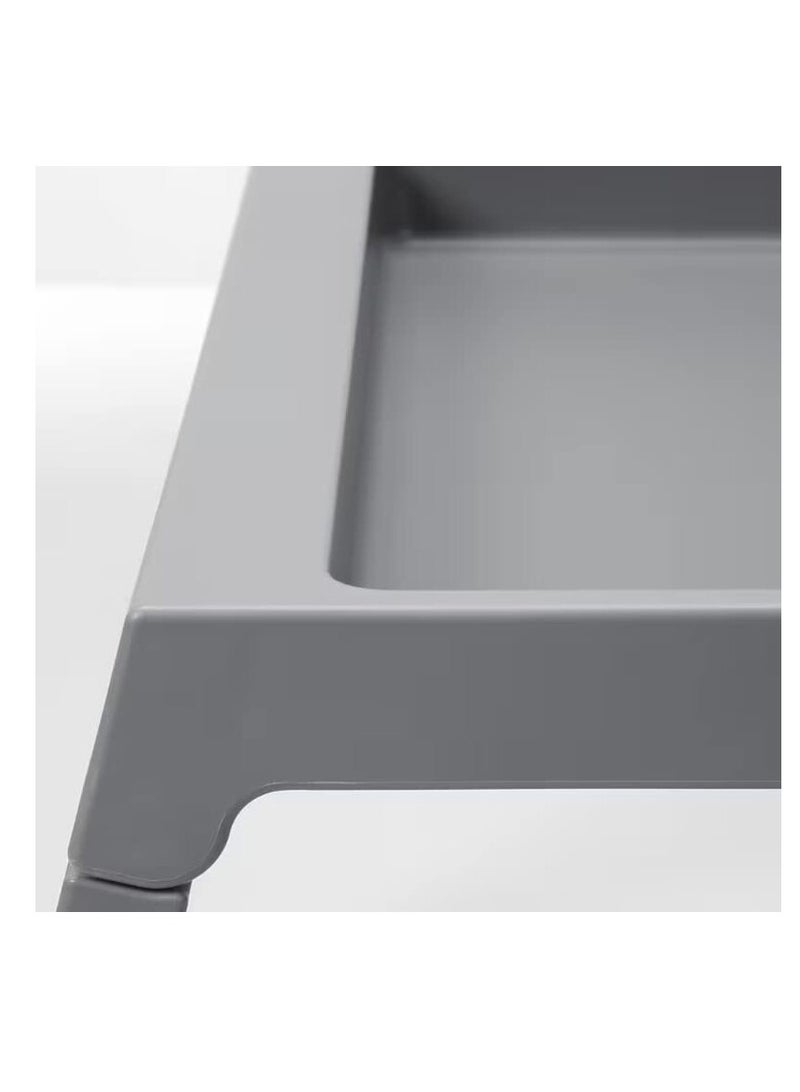 دوبكارت صينية طاولة سرير قابلة للطي رمادي 56x26x36سنتيمتر - Image 3
