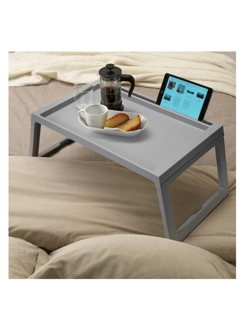 دوبكارت صينية طاولة سرير قابلة للطي رمادي 56x26x36سنتيمتر - Image 2