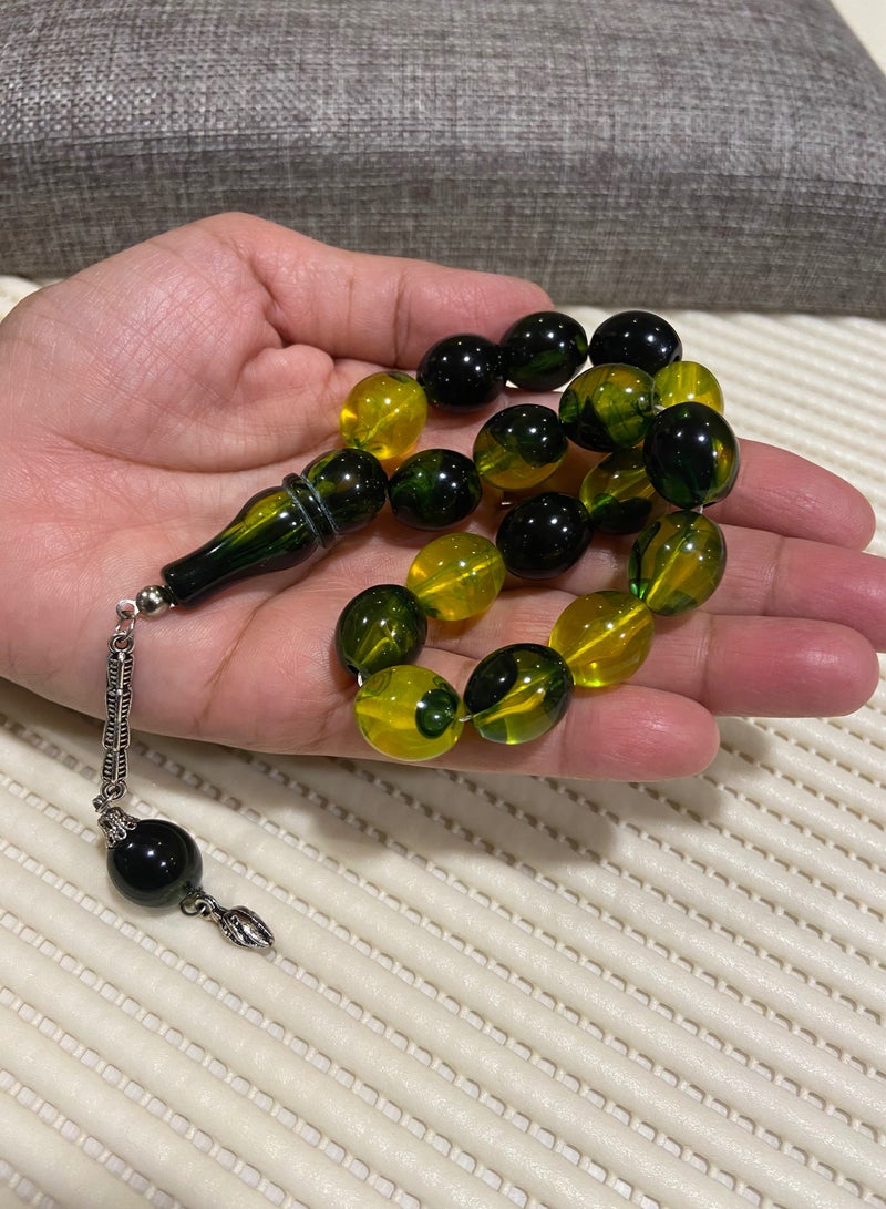 Faturan Prayer Beads For Men 17 Beads Size 13.5mm*15.5mm - Image 1