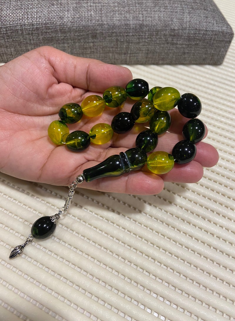 Faturan Prayer Beads For Men 17 Beads Size 13.5mm*15.5mm - Image 3
