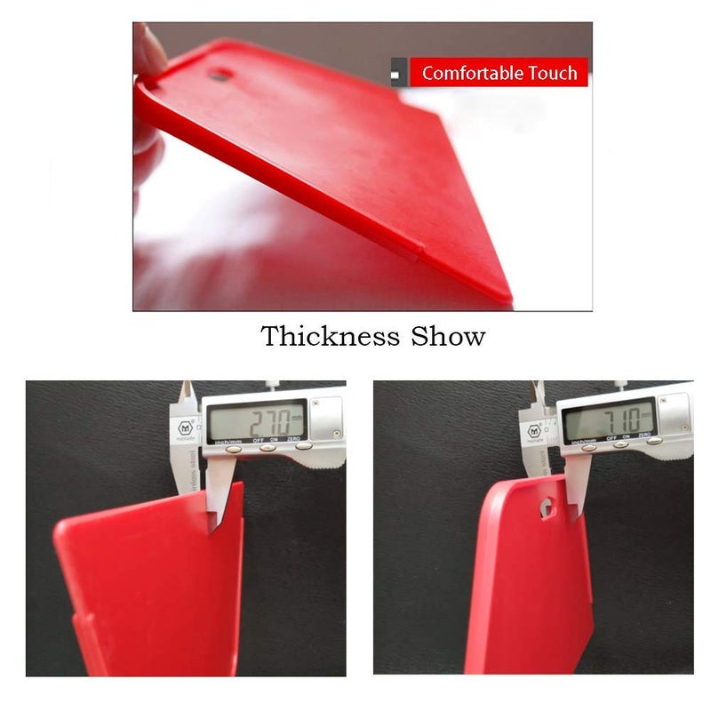 buysigo Wallpaper Smoothing Tool Kit Include Red Squeegee Medium-Hardness Squeegee  Blue Tape Measure Snitty Vinyl Cutter And Craft Knife With 5 Replacement Blades For Adhesive Contact Paper Application Win - Image 3