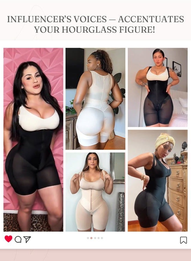FeelinGirl Feelvibe Shapewear Tummy Control Faja Body Shaper for Women, Beige, 3XL - Image 5