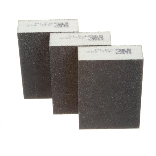 3M Extra Fine/Fine Sanding Sponge, 3-3/4-in x 2-5/8-in x 1-in, 3-Pack (907NA-3P-CC) - Image 2