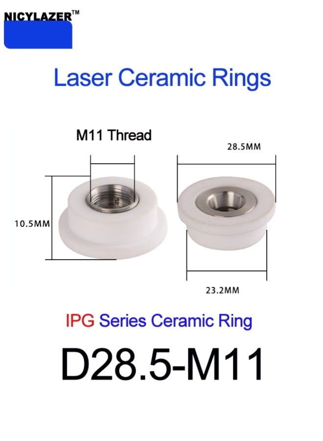 حلقة ليزر سيراميكية D28.5M11 | مقاومة للحرارة العالية، ومقاومة عالية للتآكل، ومقاومة للرذاذ - Image 1