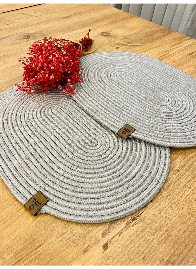 BDZ Deri BDZ Leather Wicker Jute Presentation Plate Coaster American Service Oval Subpla 2 Piece