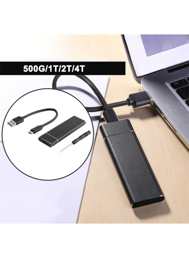 Ultra-high-speed External SSD-portable And Large-capacity Mobile Solid State Drives For 4TB 6TB 8TB-Capacity:1TB (high Speed)-Interface:Black